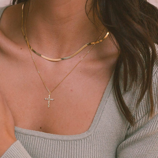 Guided Path Cross Necklace