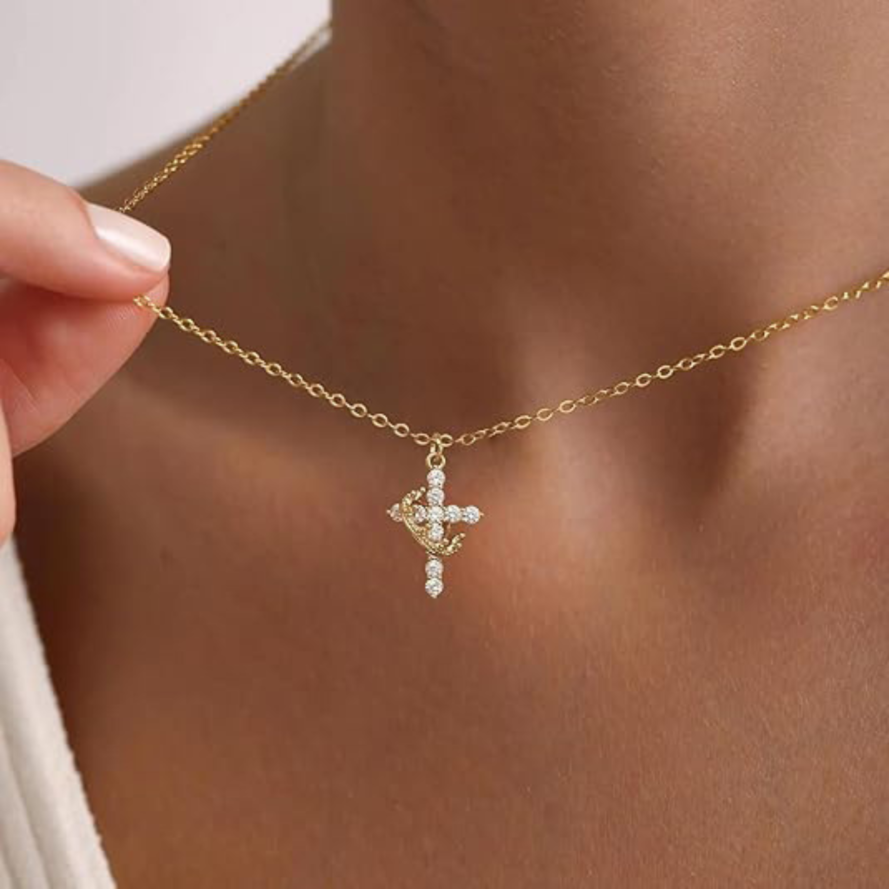 Stillness Cross Necklace